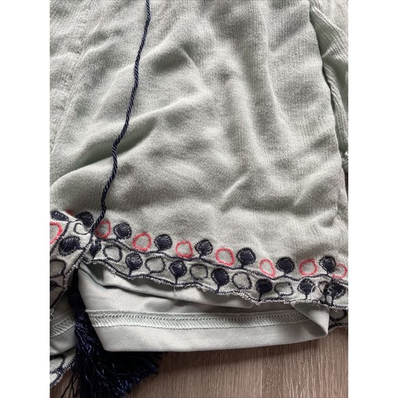 Altar’d State Long Sleeve Teal Embroidered Romper Size‎ Medium - Picture 4 of 11